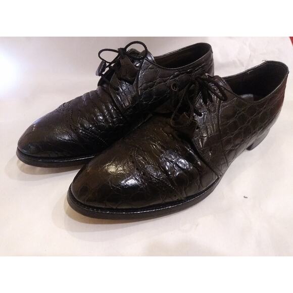 VINTAGE FootJoy Classics Crocodile Leather brogue wingtip Dress shoes Size 11c